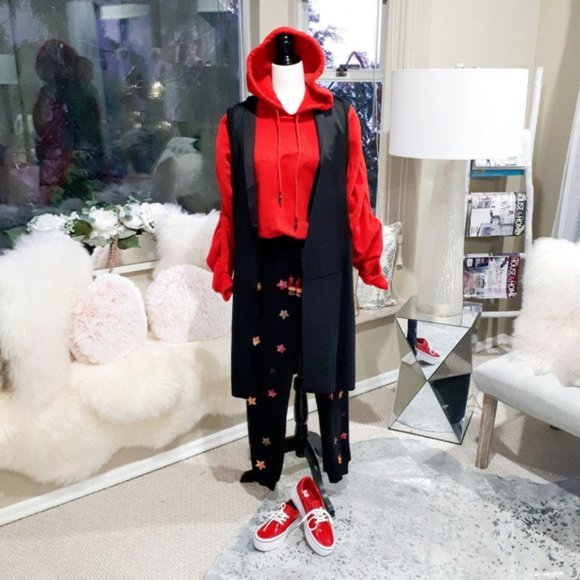 NWT Rococo Sand black sequin star tassel jogger trackpants - Picture 3 of 11